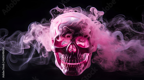 Colorful Smoky Skull