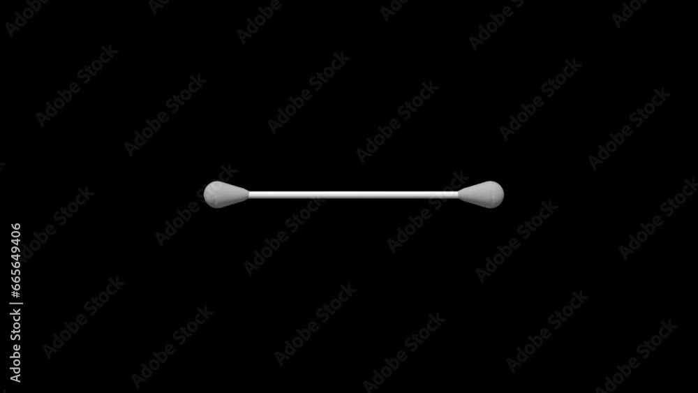 Cotton Bud turns on itself - loop animation Cotton Bud turns on itself - loop animation