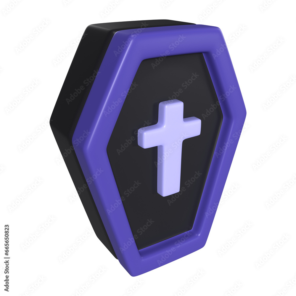Obraz premium Coffin 3D Illustration Icon