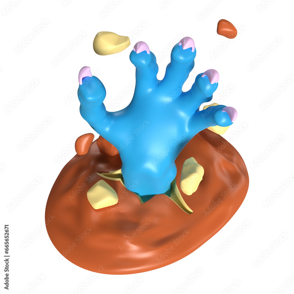 Zombie Hand 3D Illustration Icon Zombie Hand 3D Illustration Icon