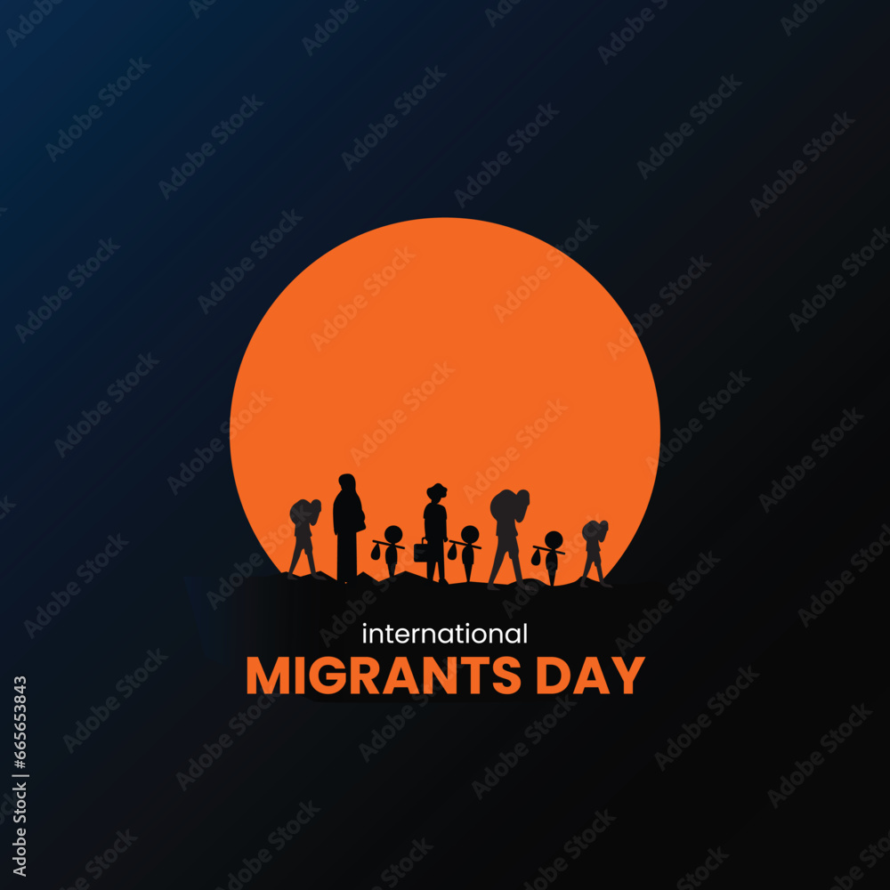 International Migrants Day. Migrants day creative concept. 