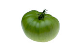 green tomato isolated on white