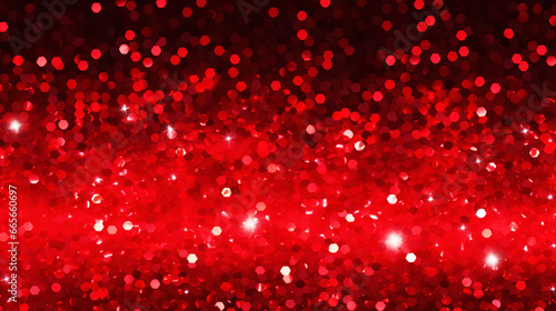 Red sparkle glitter background. Glittering sequins wall.