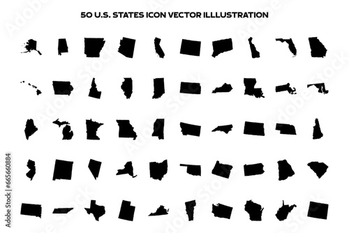 Maps of American states icons