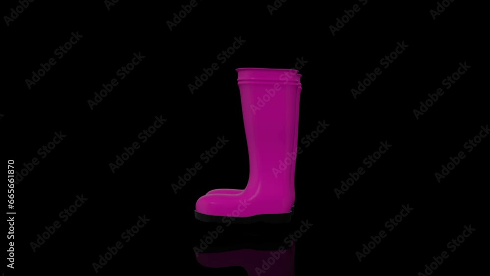Pink Gardening Boots turn on itself