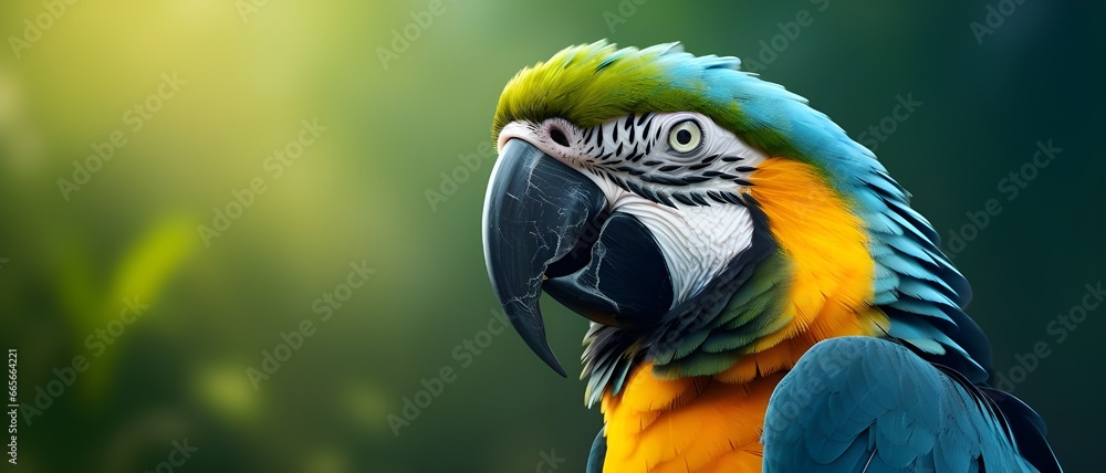 blue and yellow macaw - obrazy, fototapety, plakaty 