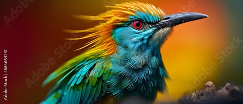 exotic colorful bird