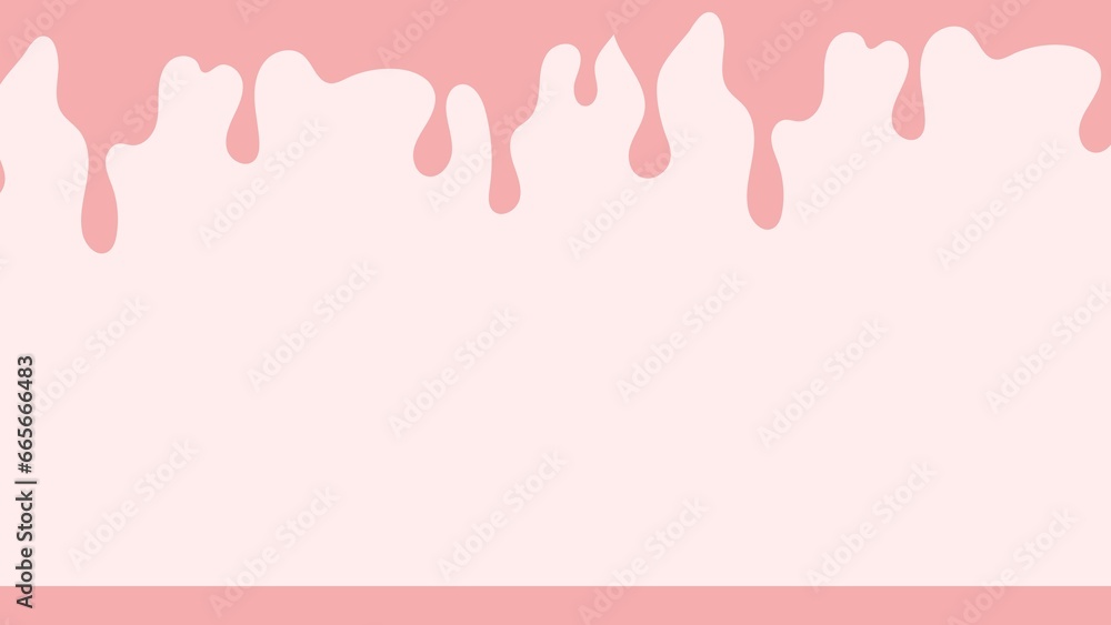 pink  pastel background is in the shape of watercolor drops