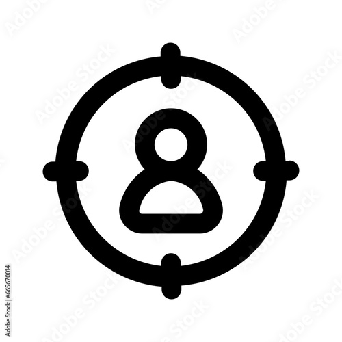 target audience line icon