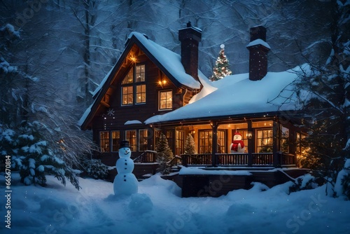 christmas house in the woods © Its Your,s