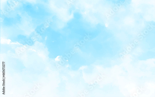 Sky clouds. Panoramic view of clear blue sky and clouds, Blue sky background with tiny clouds. White fluffy clouds in the blue sky.