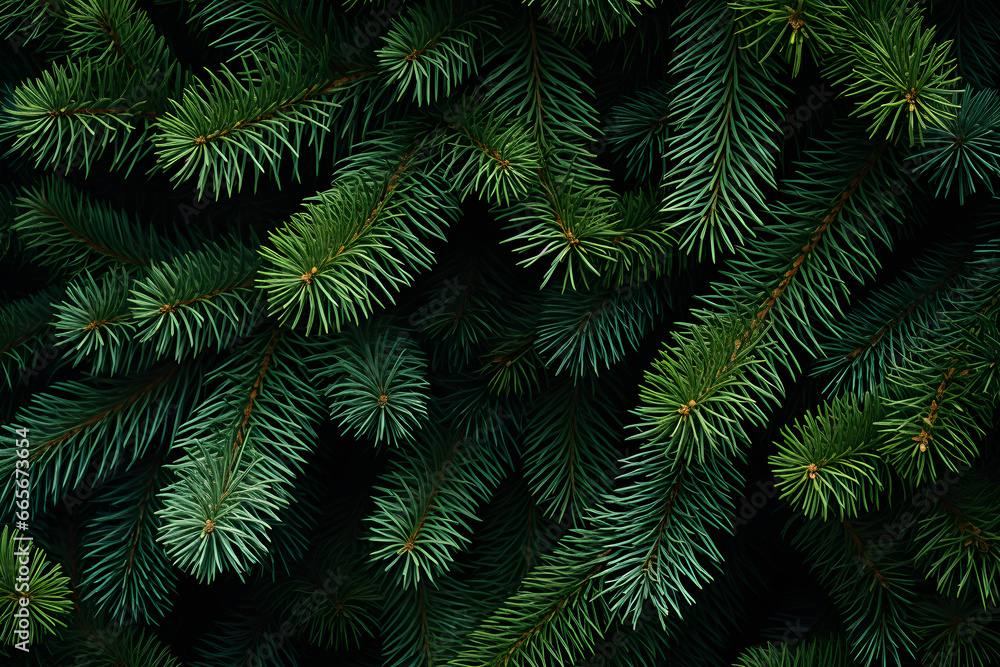 Festive Evergreen, Ornamental Pine Branches for Christmas Cards and Seasonal Designs