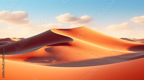 Desert with magical sands and dunes as inspiration for exotic adventures in dry climates.