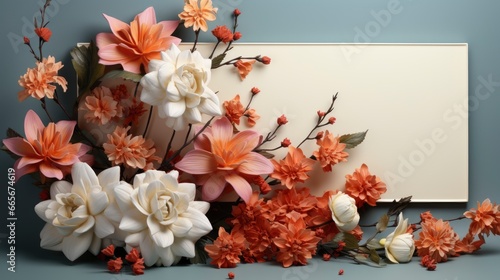 Arrangement Spring Flowers With Empty Cardphotorealis  Background Image   Beautiful Women  Hd