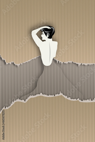 Corrugated Cardboard Fashion Lady