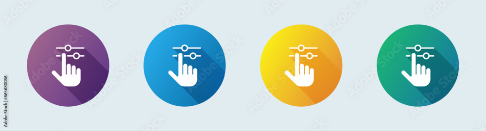 Adjust solid icon in flat design style. Control signs vector illustration. Adjust solid icon in flat design style. Control signs vector illustration.