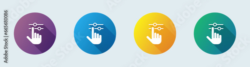 Adjust solid icon in flat design style. Control signs vector illustration.