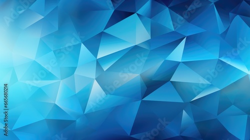 Blue gradient abstract polygon background © Zemon