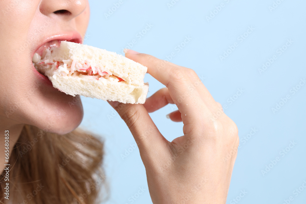 Woman Eating Food