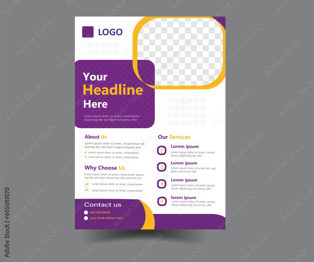 corporate business flyer design template size A4 use for your business