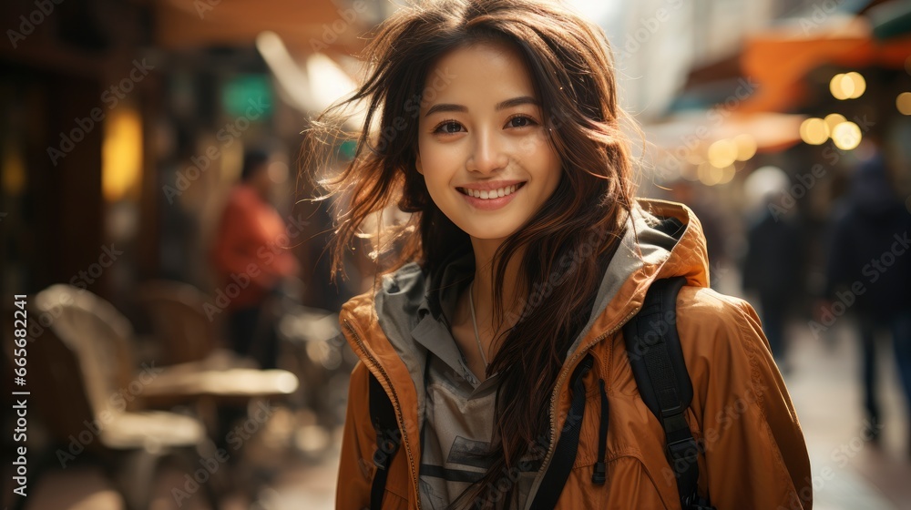 Cheerful Beautiful Young Asian Woman Feeling Happy, Background Image , Beautiful Women, Hd