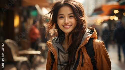 Cheerful Beautiful Young Asian Woman Feeling Happy, Background Image , Beautiful Women, Hd
