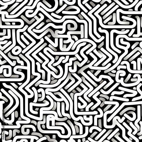 seamless maze pattern