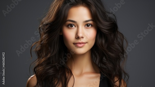 Close Up Beautiful Brunette Asian Woman Smiling , Background Image , Beautiful Women, Hd