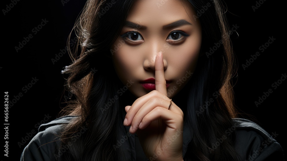 Close Up Portrait Young Asian Woman Making Hush, Background Image , Beautiful Women, Hd Close Up Portrait Young Asian Woman Making Hush, Background Image , Beautiful Women, Hd