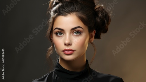 Close Up Portrait Young Female Brunette Student Girl, Background Image , Beautiful Women, Hd