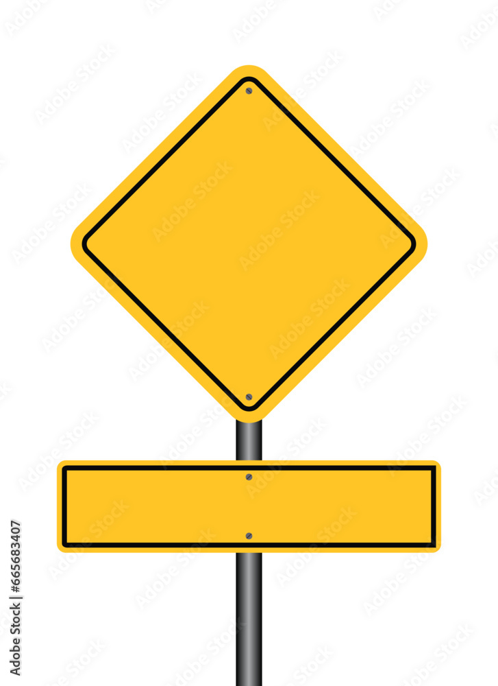 Empty plate warning road sign Empty plate warning road sign