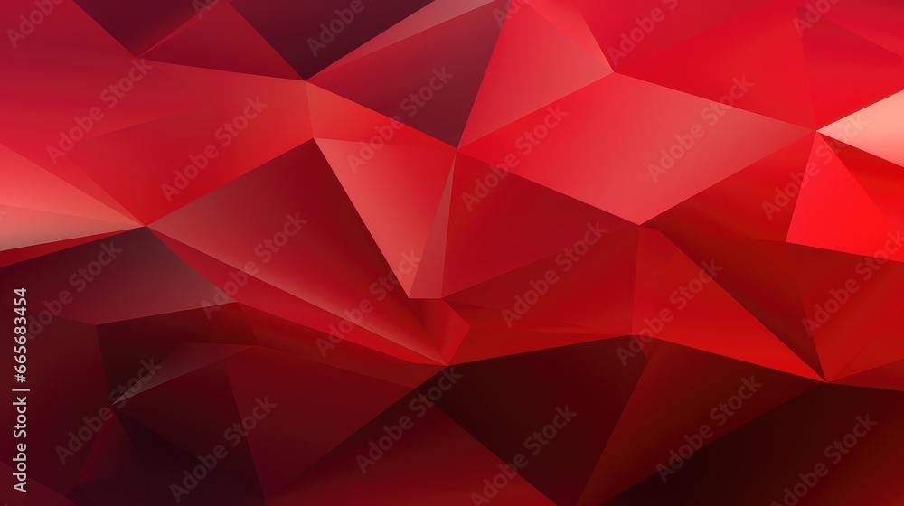 Obraz premium Red gradient abstract polygon background