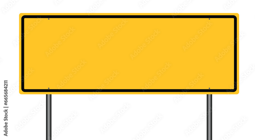 Road yellow traffic sign. Blank sign mockup with place for text. isolated information sign. Direction. Vector illustration. Road yellow traffic sign. Blank sign mockup with place for text. isolated information sign. Direction. Vector illustration.