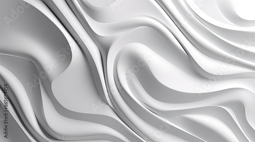 3D illustration white seamless pattern waves background