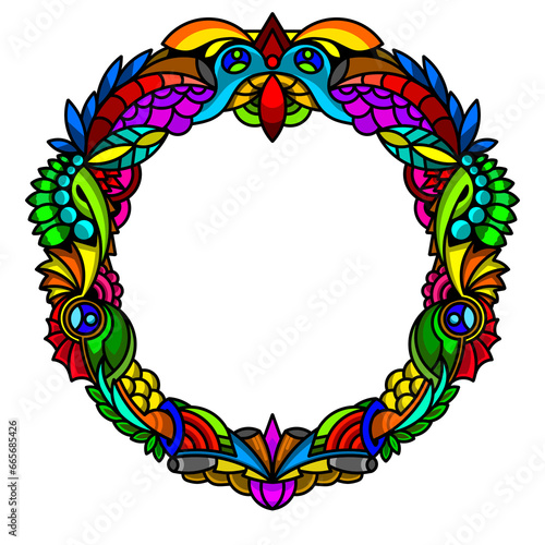 frame with flowers