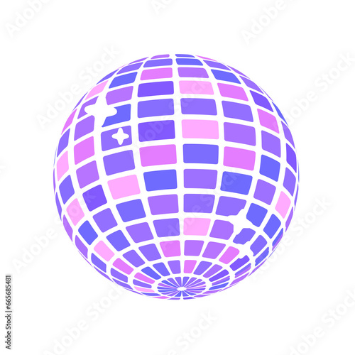 Disco ball. Reflections in the night club A party with music playing