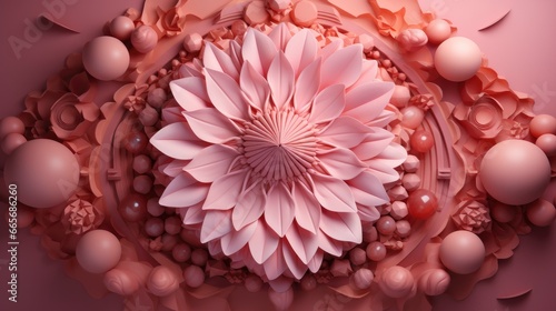 Gender Venus Symbol Made Pills Peony Flower Pink Back , Background Image  photo