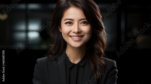 Smiling Asian Business Woman Standing, Background Image , Beautiful Women, Hd