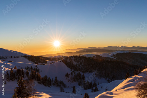 Obraz na płótnie Mount Grappa in Italy w salonie