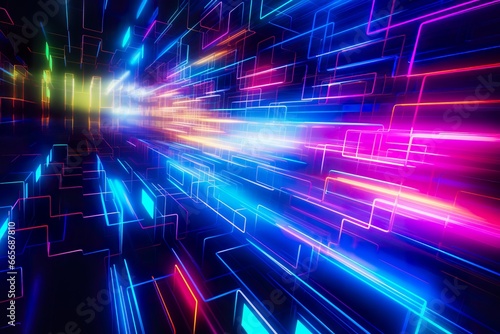 abstract background neon lights speed