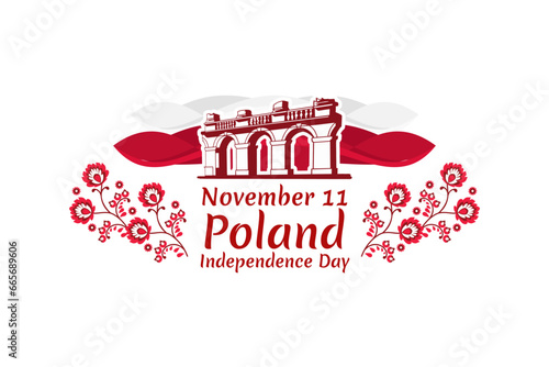 November 11, Happy Independence Day of Poland vector illustration. Suitable for greeting card, poster and banner.