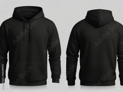 Black Hoodie Mockup - Perfect for Displaying and Customizing Hoodie Designs