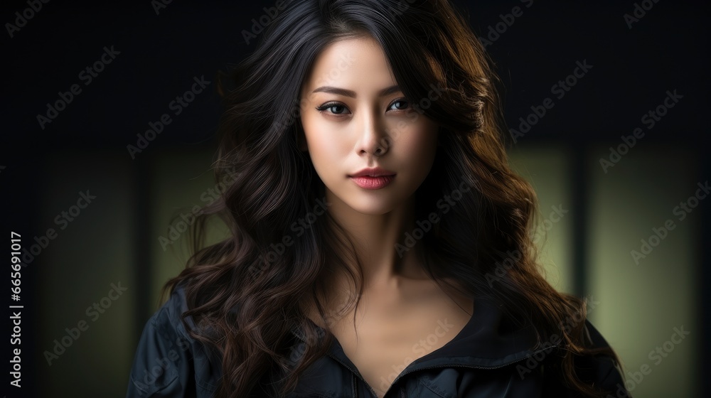 Portrait Beautiful Young Asian Woman , Background Image , Beautiful Women, Hd