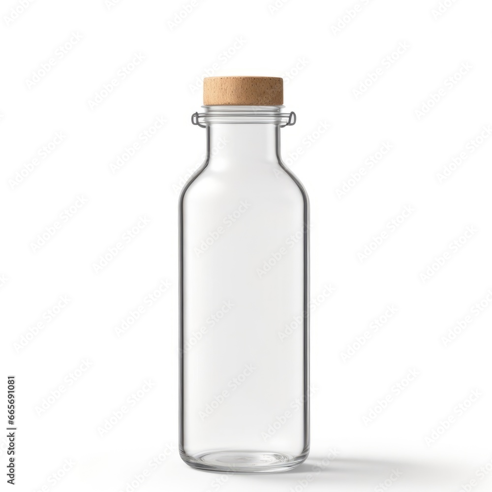 Glass Bottle Label Mockup - Ideal for Creating Attractive and Effective Cleanser Packaging