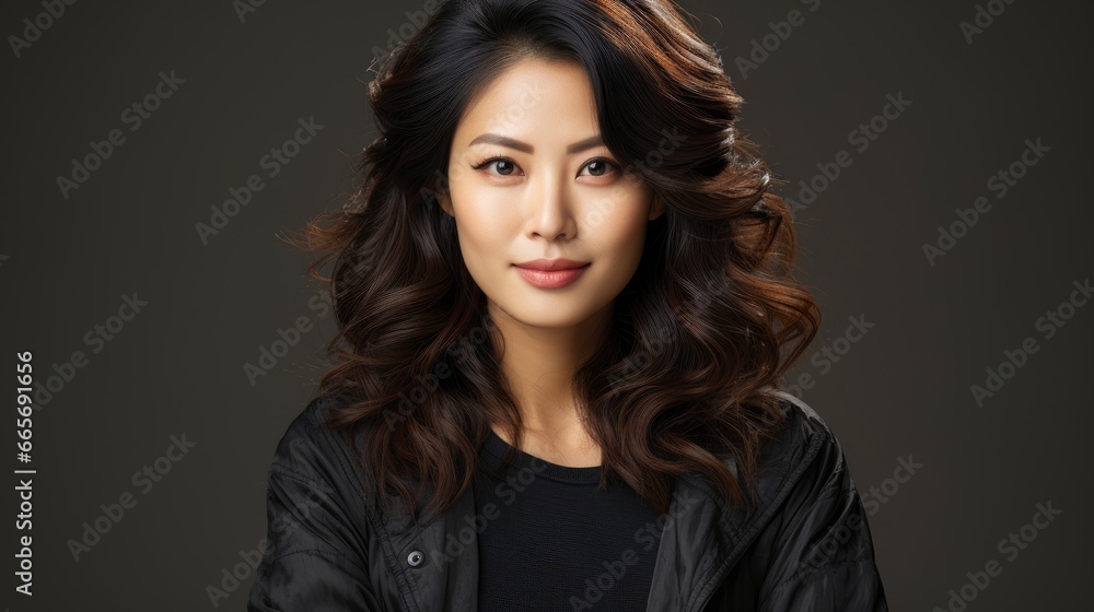 Portrait Candid Korean Woman With Arms Crossed Looks, Background Image , Beautiful Women, Hd