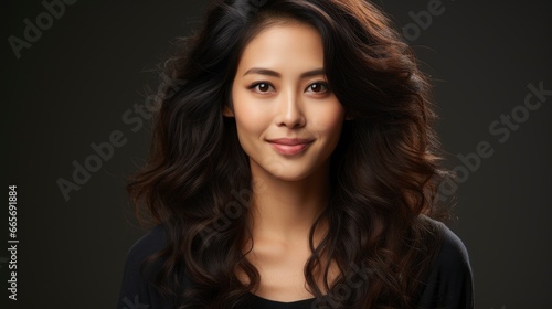 Portrait Happy Asian Woman Smiling Posing Confident, Background Image , Beautiful Women, Hd