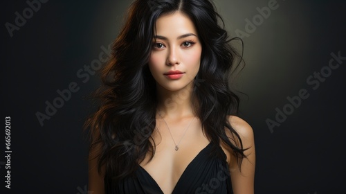 Portrait Photo Beautiful Asian Woman , Background Image , Beautiful Women, Hd