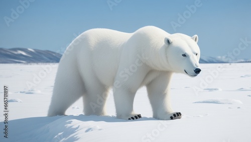 polar bear in the snow