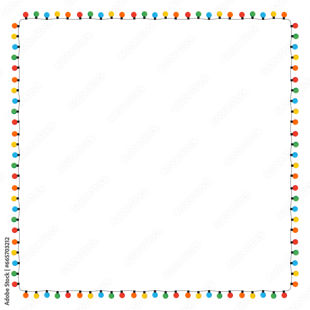 Christmas color lights isolated on white background Christmas color lights isolated on white background