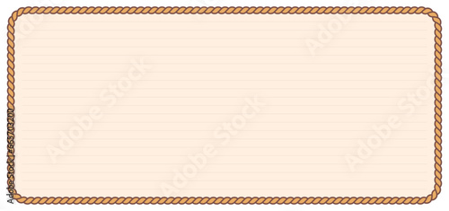 Rope frame isolated on white background